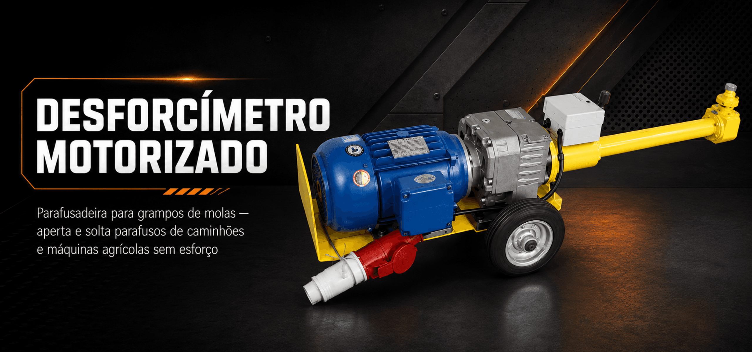 Desforcímetro motorizado CUMAS — parafusadeira para grampos de molas de caminhões e máquinas agrícolas